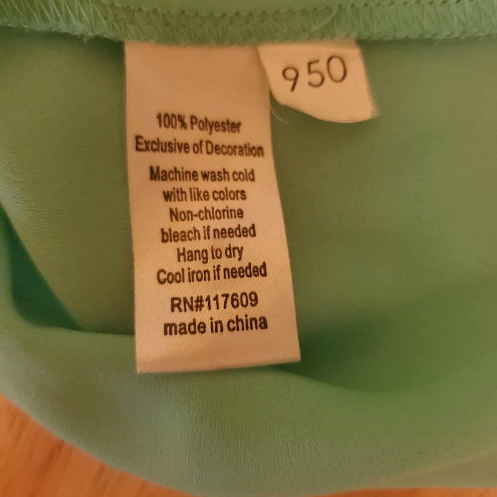 Modbe Teal Ruffle Blouse - L - Picture 8 of 8